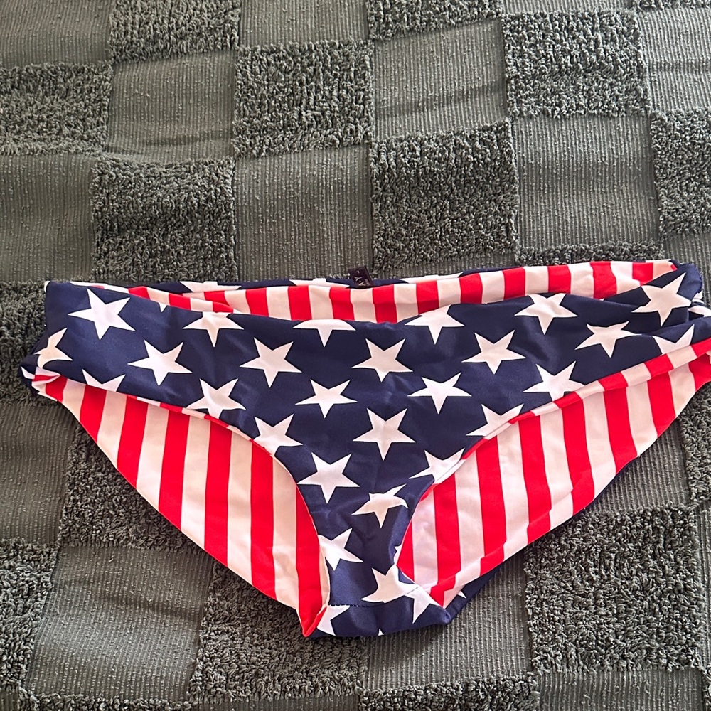 Patriotic Star and Stripe Bikini Bottom